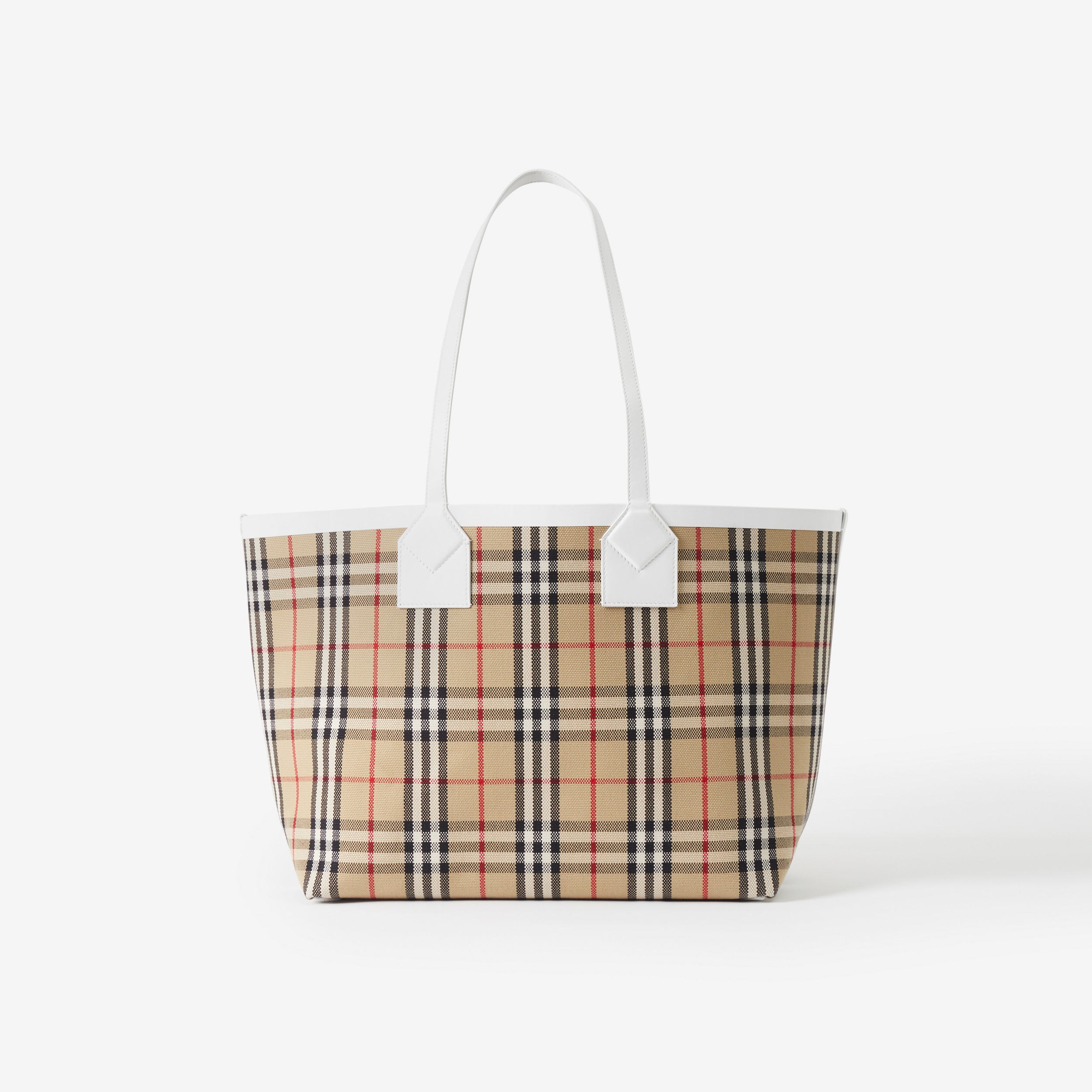 Medium London Tote Bag in Archive Beige/white - Women | Burberry® Official - 3