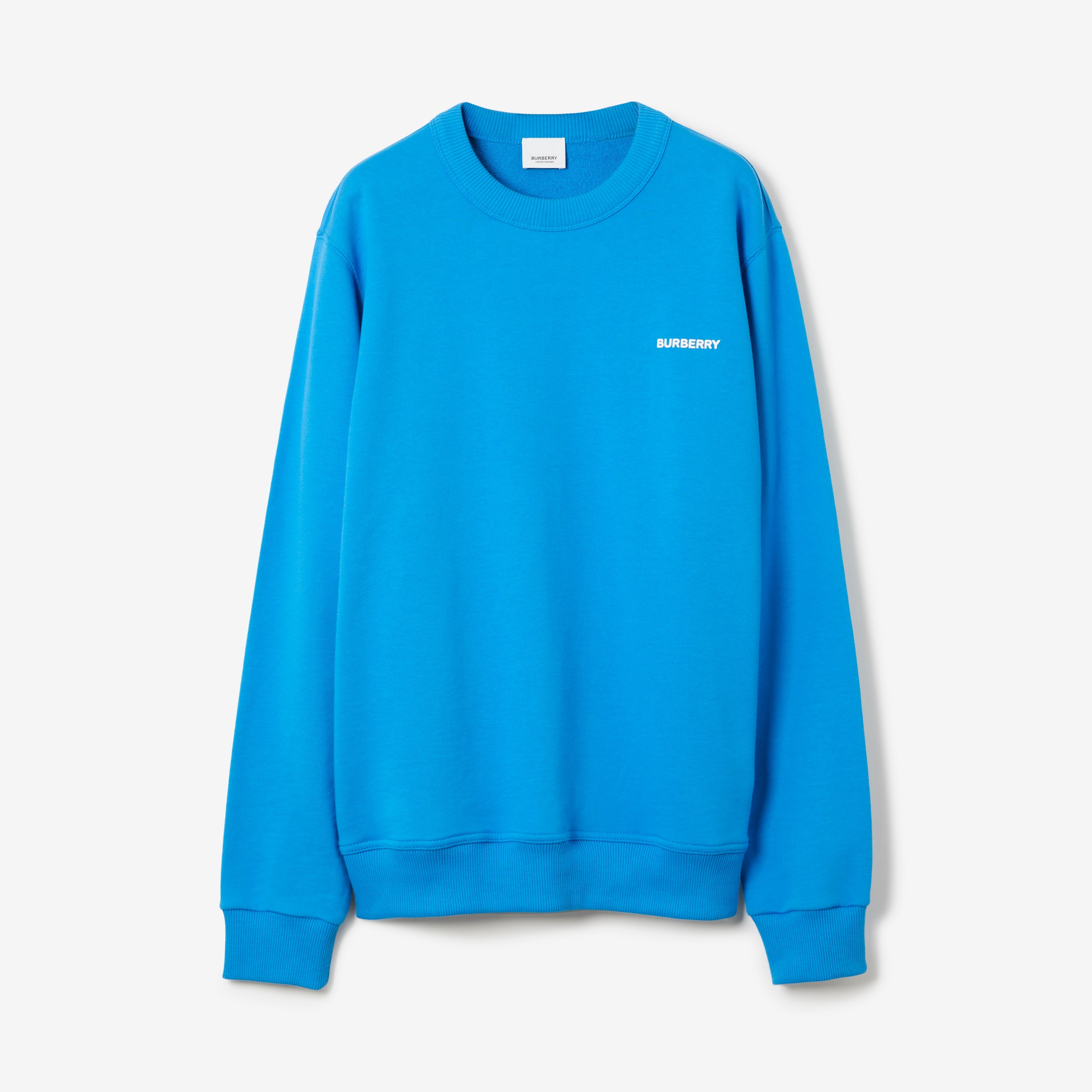 Ice Cream Print Cotton Sweatshirt in Bright Cerulean Blue - Men | Burberry® Official - 1