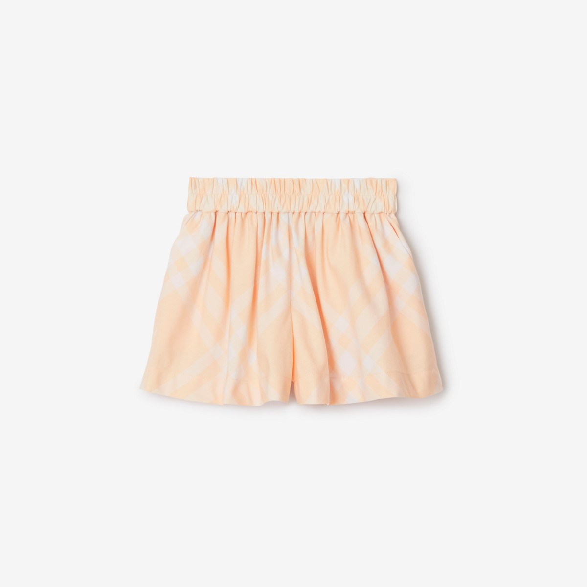 Burberry Kids'  Childrens Check Cotton Shorts In Pastel Peach