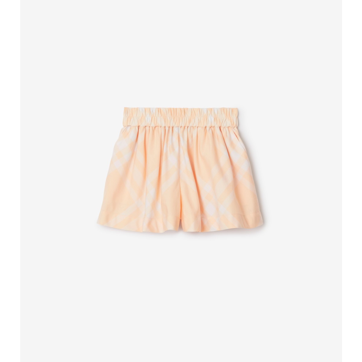 Burberry Kids'  Childrens Check Cotton Shorts In Pastel Peach Chec