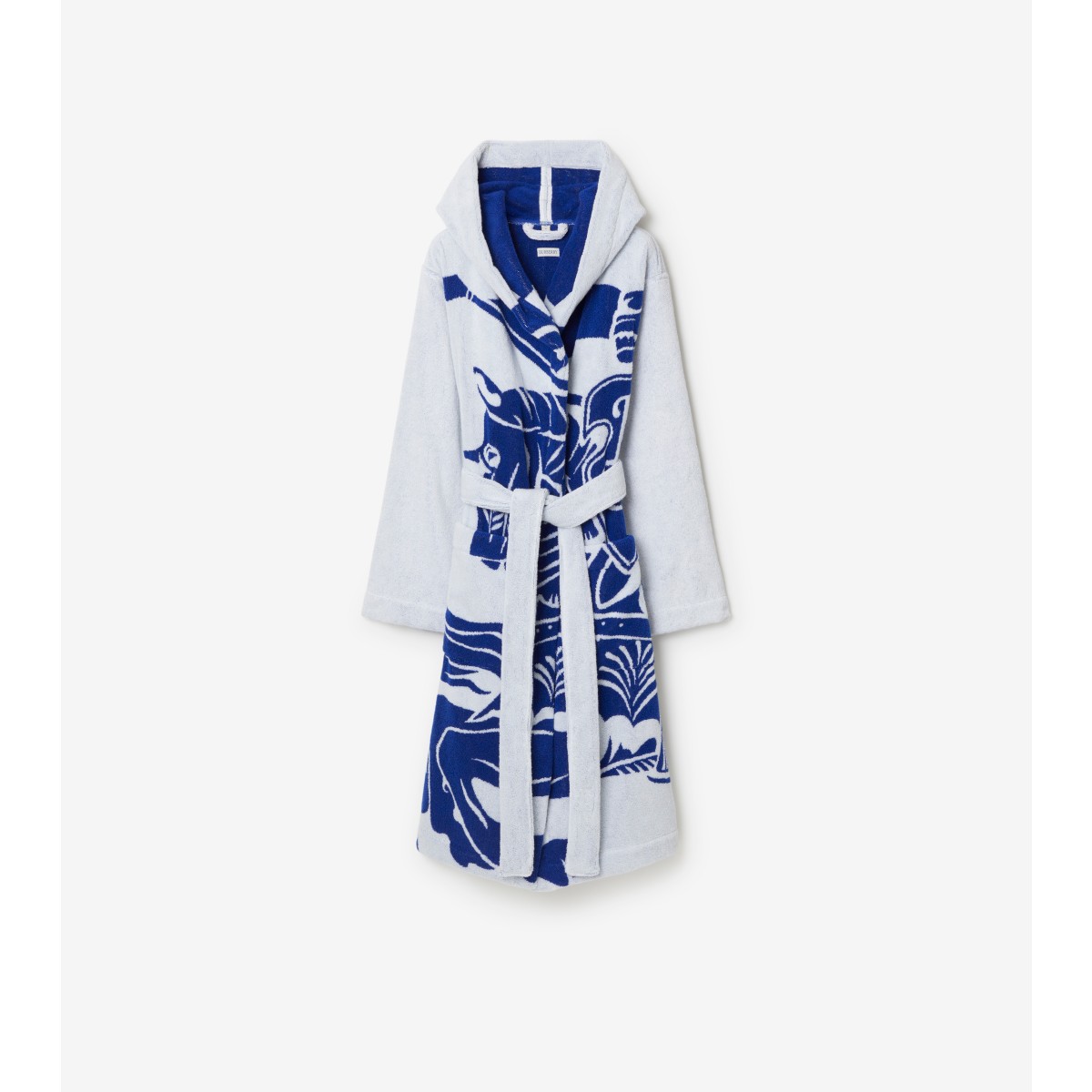 Burberry Ekd Hooded Dressing Gown In Knight