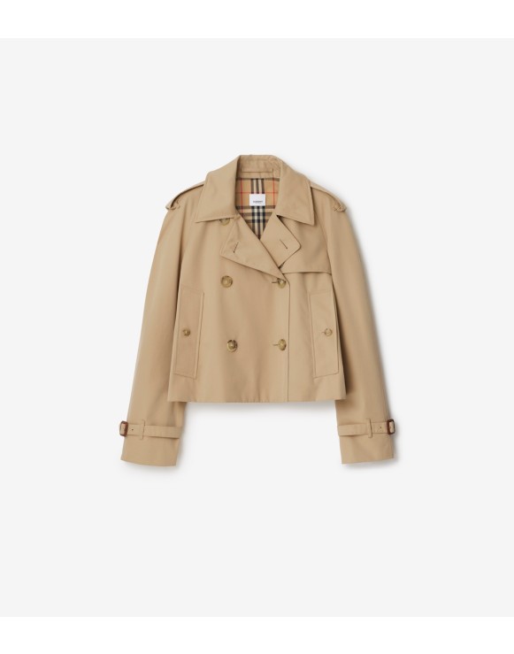 Cropped Gabardine Mayfair Trench Jacket