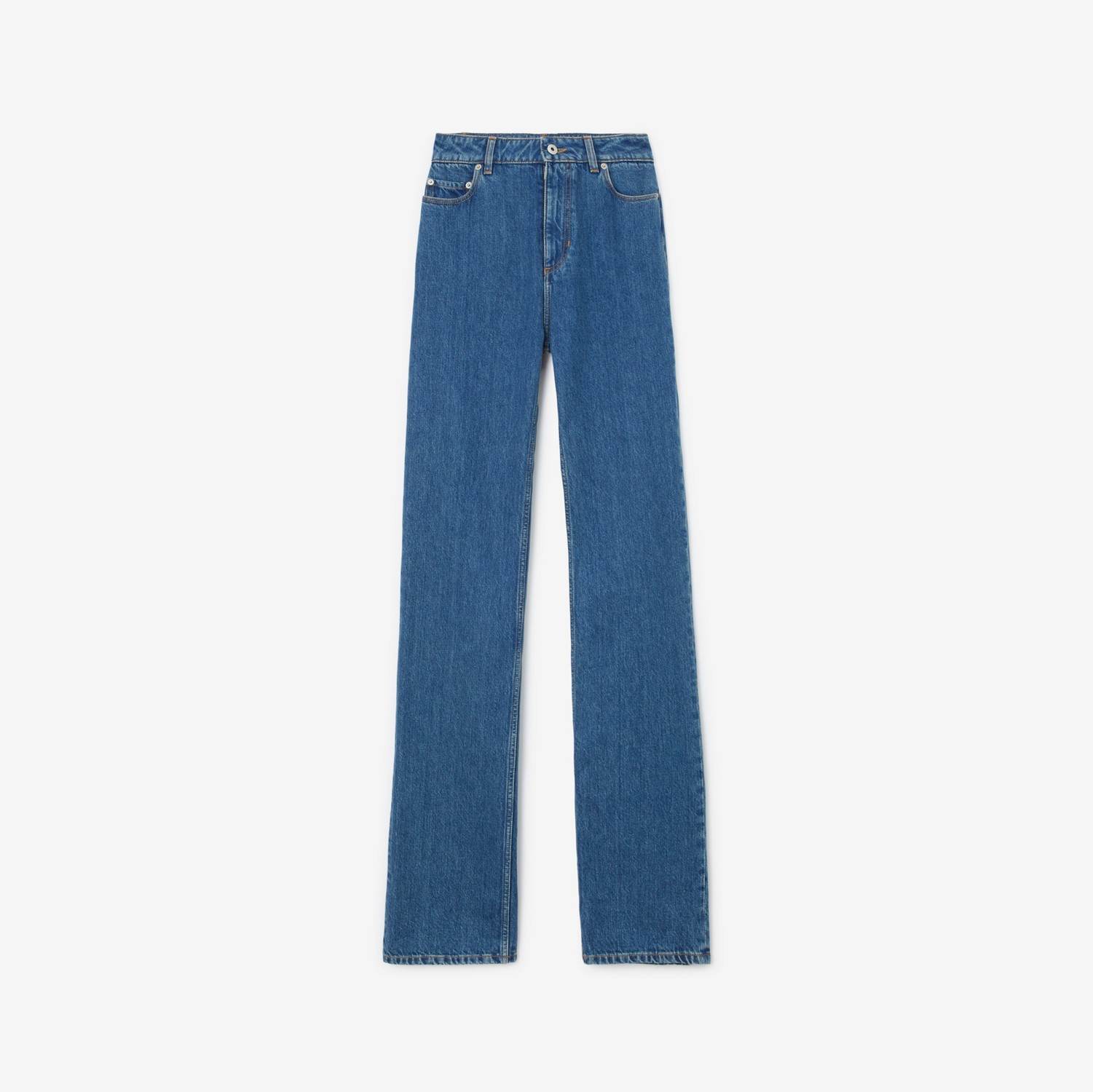 Straight Fit Jeans in Classic Blue - Women | Burberry® Official