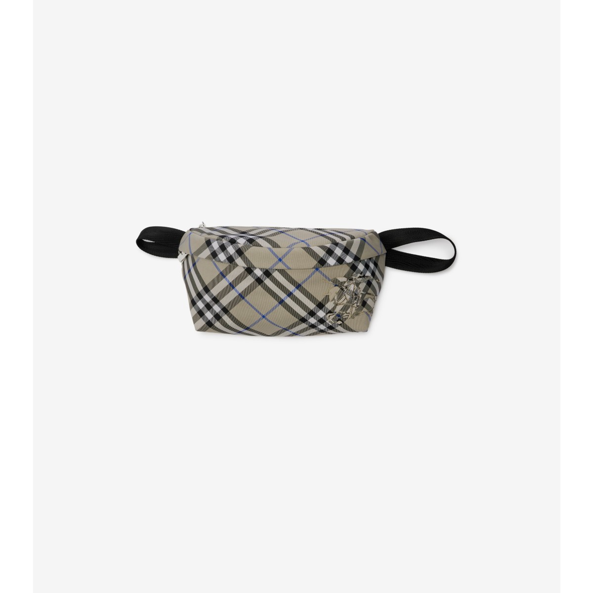 Shop Burberry Check Belt Bag In Lichen