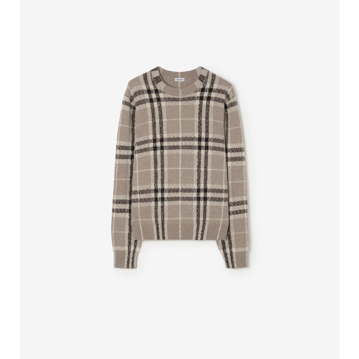  Check Cashmere Sweater