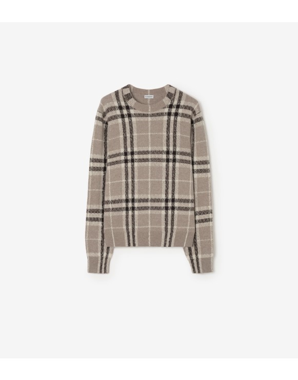 Check Cashmere Sweater