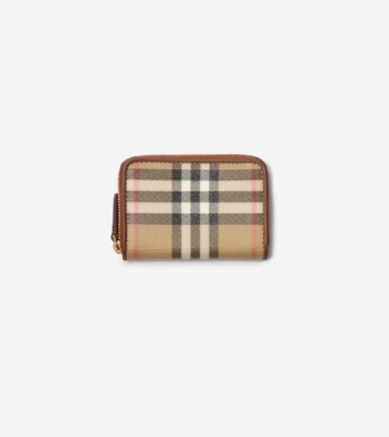 Burberry チェック コインケース (アーカイブベージュ) - ウィメンズ, コットン | Burberry®公式サイト