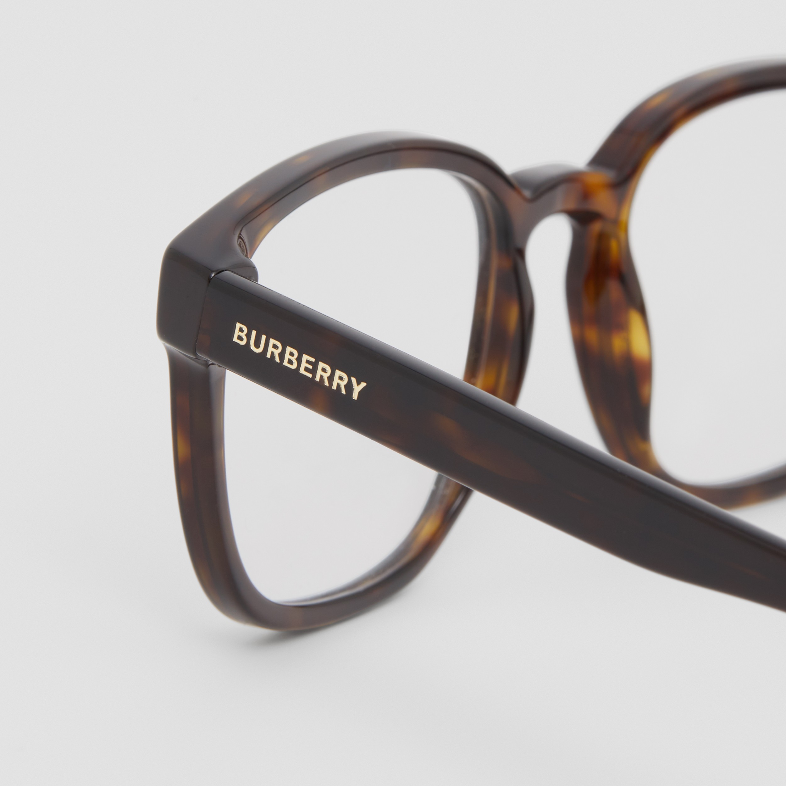 Eckige Korrekturbrille aus Bio-Acetat mit Burberry-Logo (Schildpattfarben) - Herren | Burberry® - 2