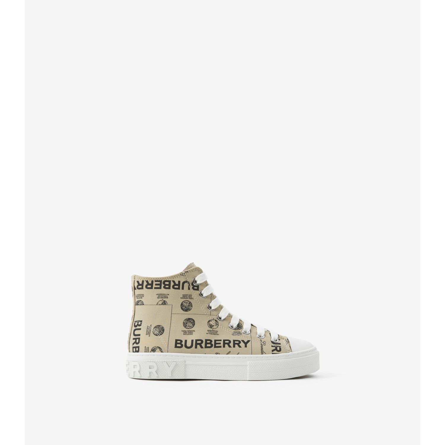 Women's burberry high store top sneakers