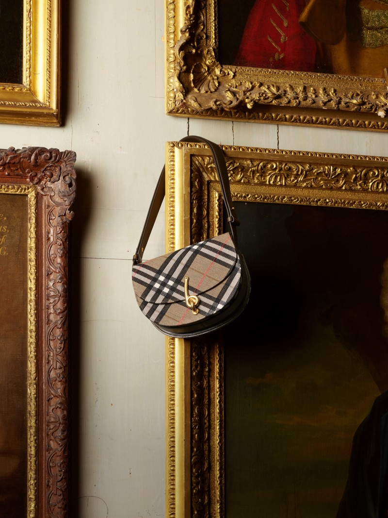 Still product shot of Burberry Check Bridle Bag