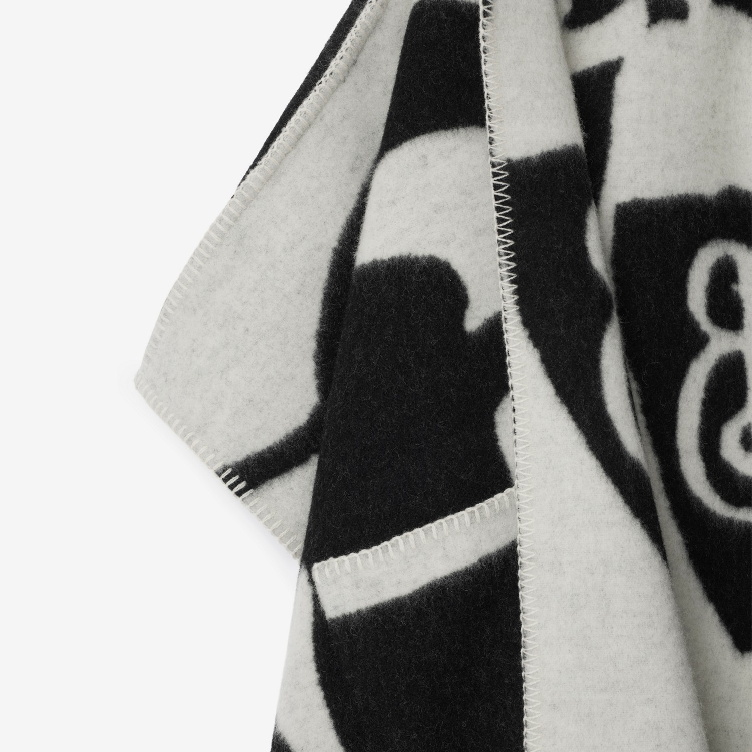 EKD ウールケープ (ブラック/ホワイト) | Burberry®公式サイト EKD ウールケープ (ブラック/ホワイト) | Burberry®公式サイト