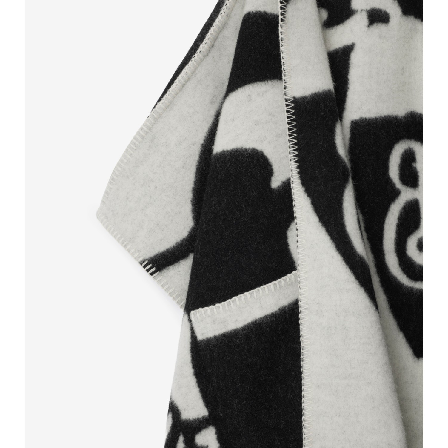 EKD Wool Cape in Black/white | Burberry® Official