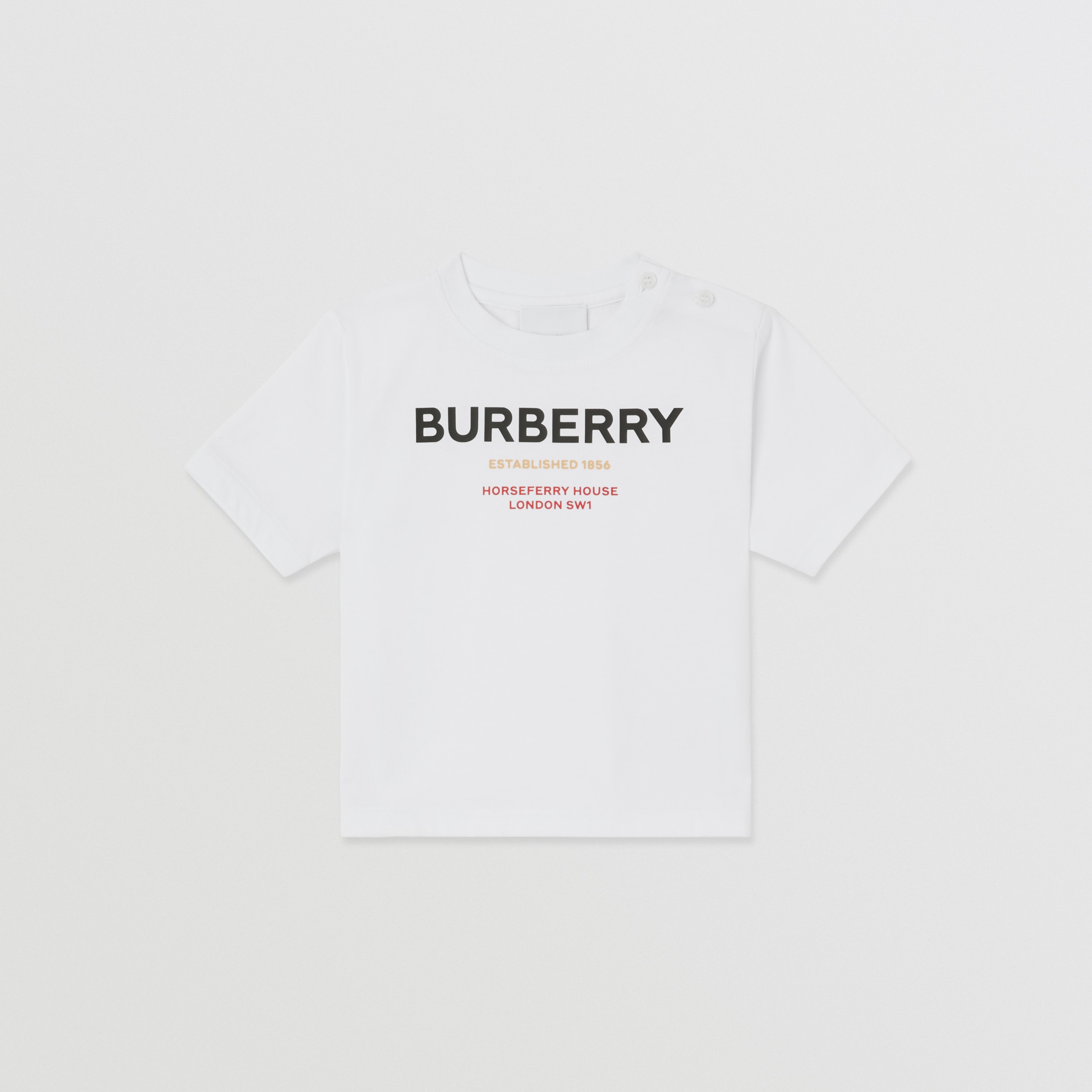 Horseferry 印花棉质 T 恤衫 (白色) - 儿童 | Burberry® 博柏利官网 - 1