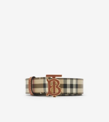 Childrens Burberry Plaque Buckle Vintage check E-canvas Belt newest