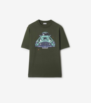 Car Cotton T-shirt in Yew - Men | Burberry® Official Car Cotton T-shirt in Yew - Men | Burberry® Official