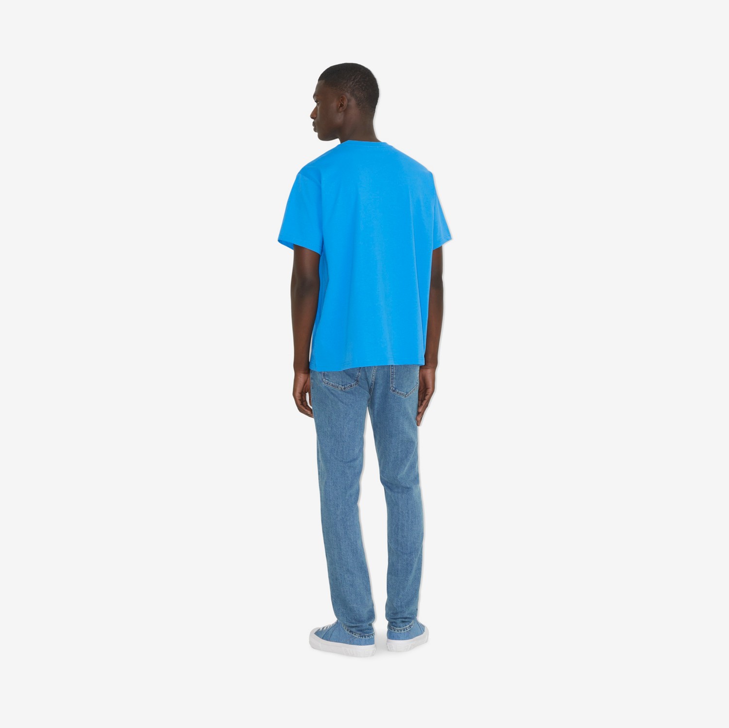 EKD 코튼 티셔츠 (브라이트 세룰리언 블루) - 남성 | Burberry®