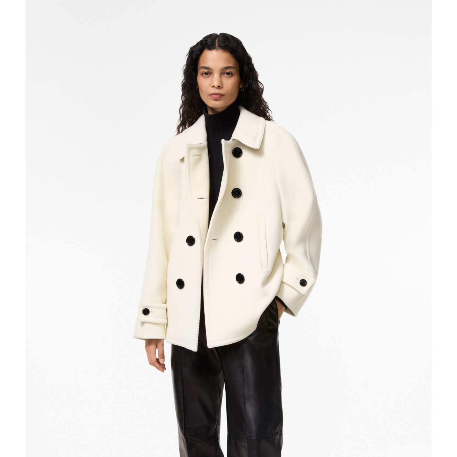Wool Blend Pea Coat