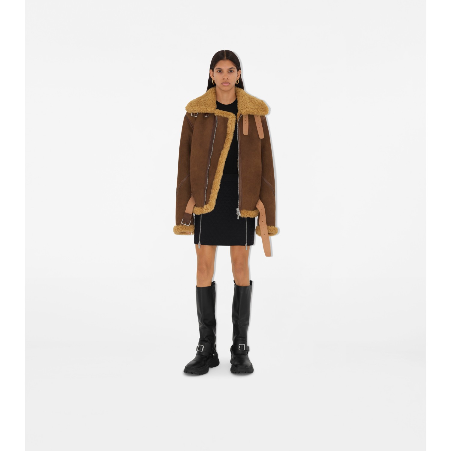 Jaqueta aviador de shearling