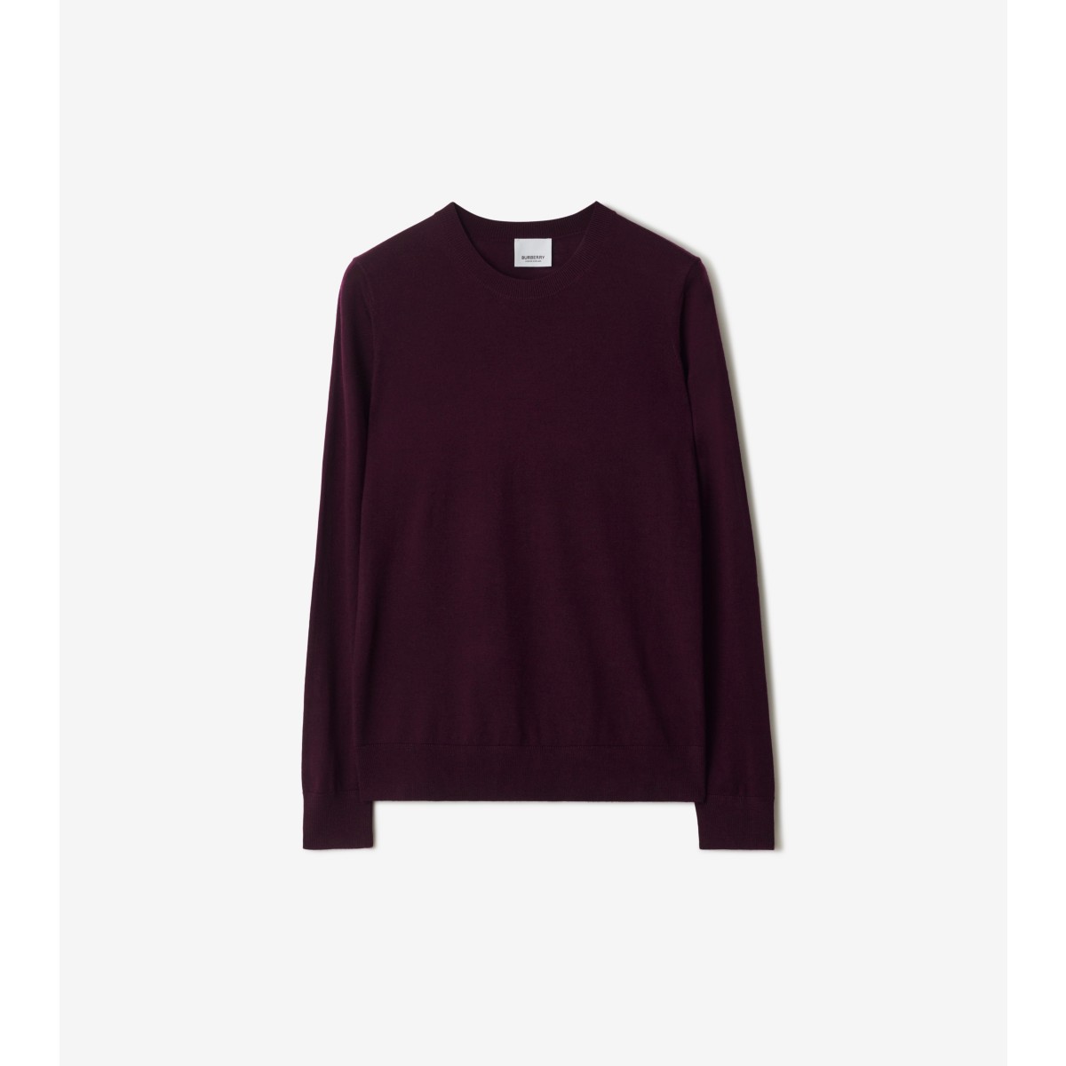 Burberry Wool Sweater In Dark Grape