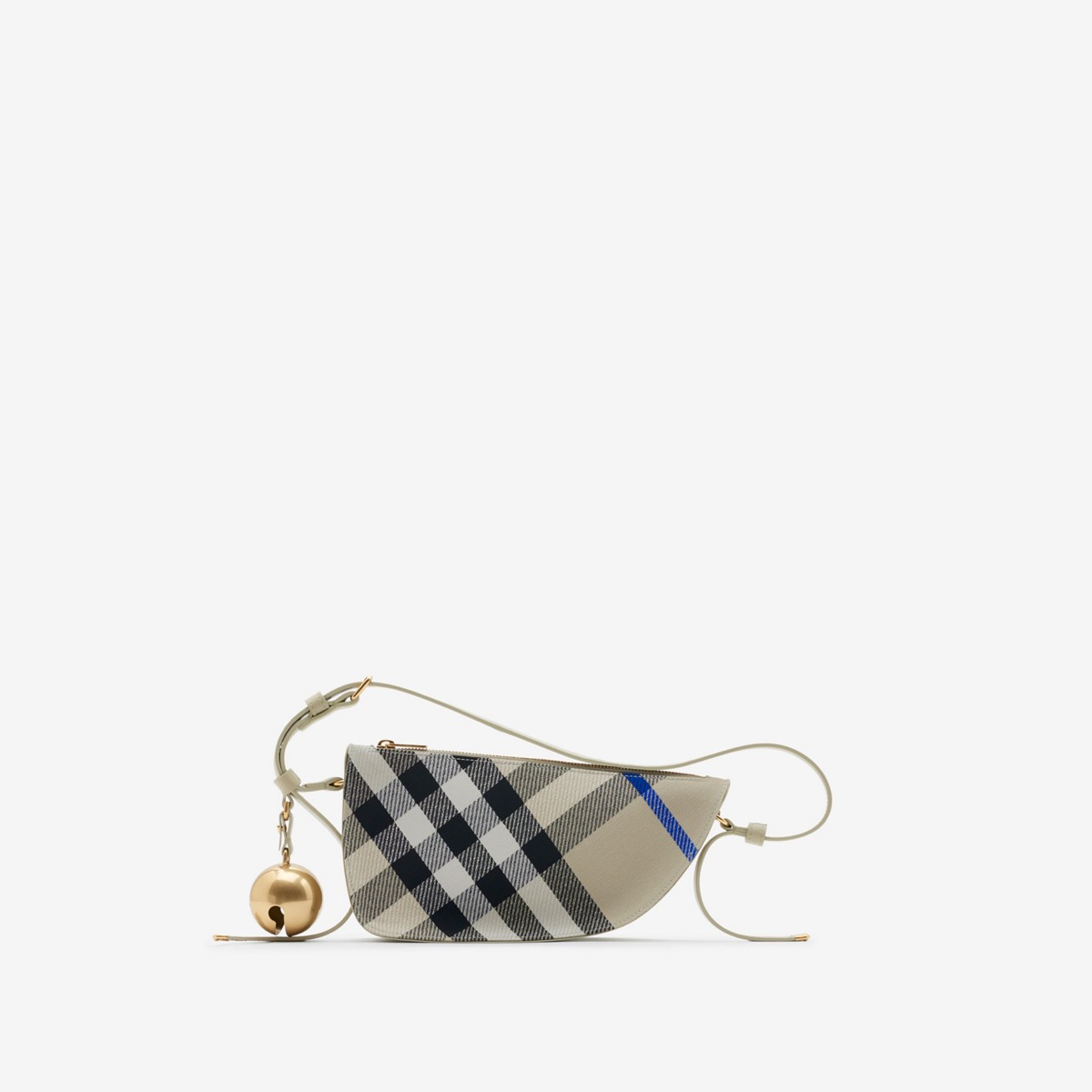Shop Burberry Mini Shield Sling Bag In Lichen