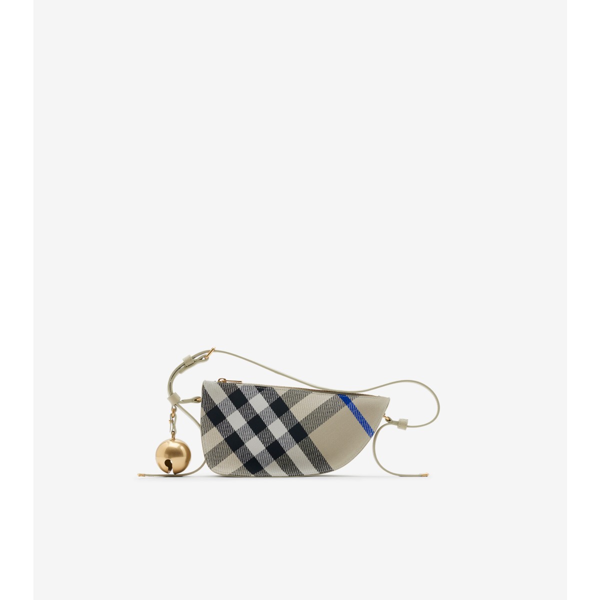 Shop Burberry Mini Shield Sling Bag In Lichen