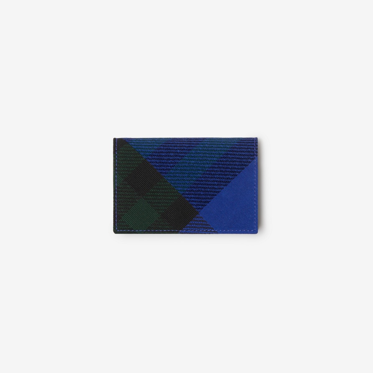 Burberry Check Business Card Case In Knight