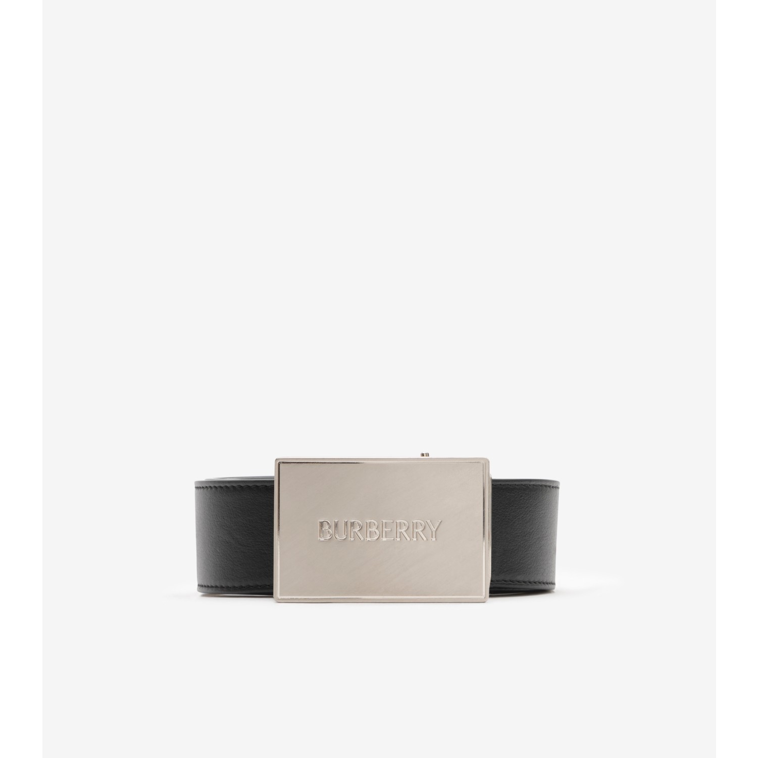 Cinturón reversible en piel con logotipo en hebilla