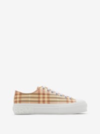 Check Sneakers​ in colour Teacup