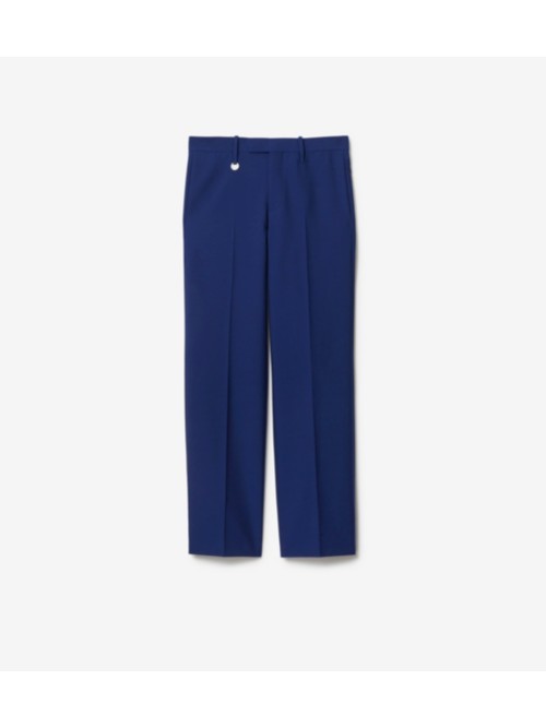 Burberry Wool Trousers In Blue