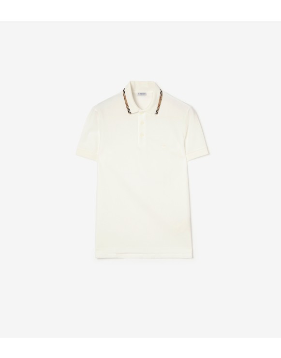 Polo en coton avec Check