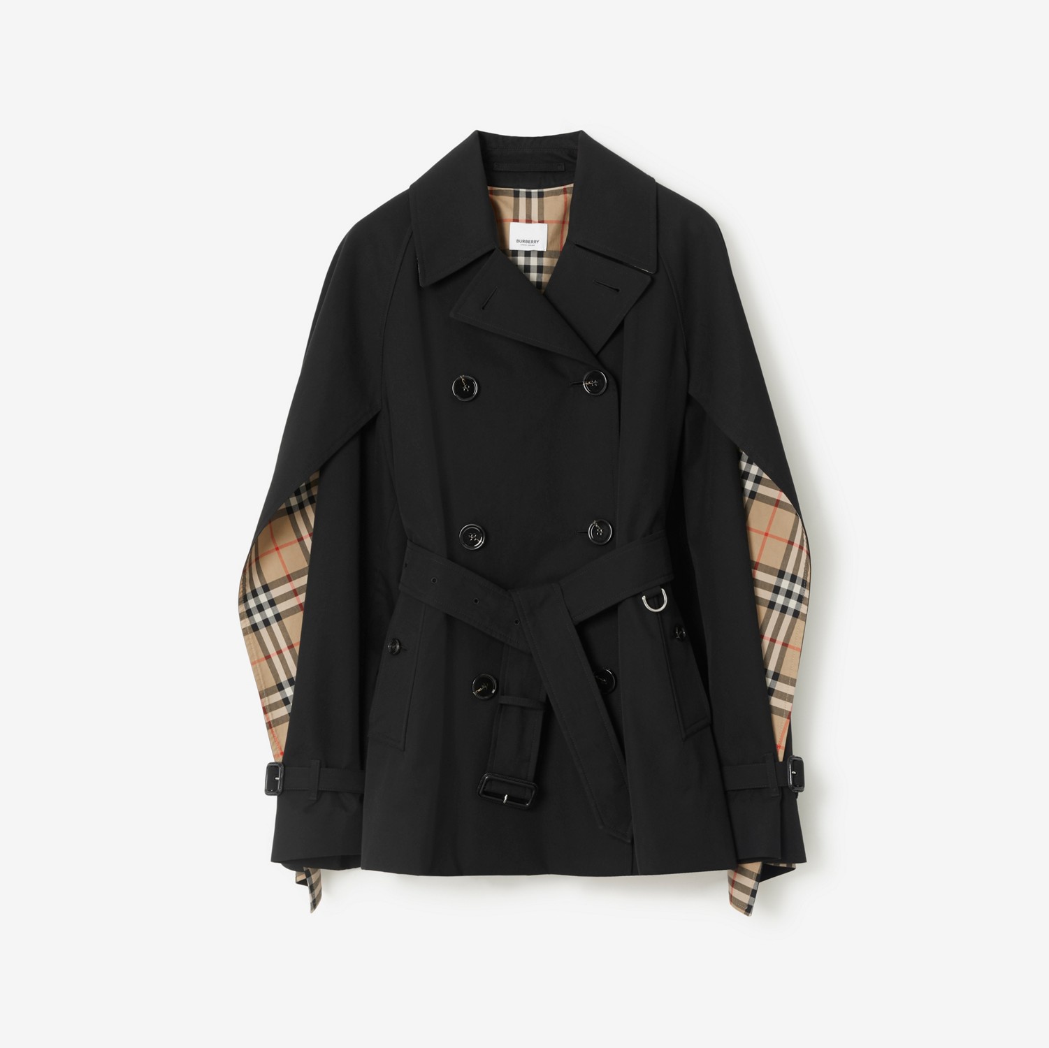 Tropical Gabardine Trench Jacket in Black - Women | Burberry® Official