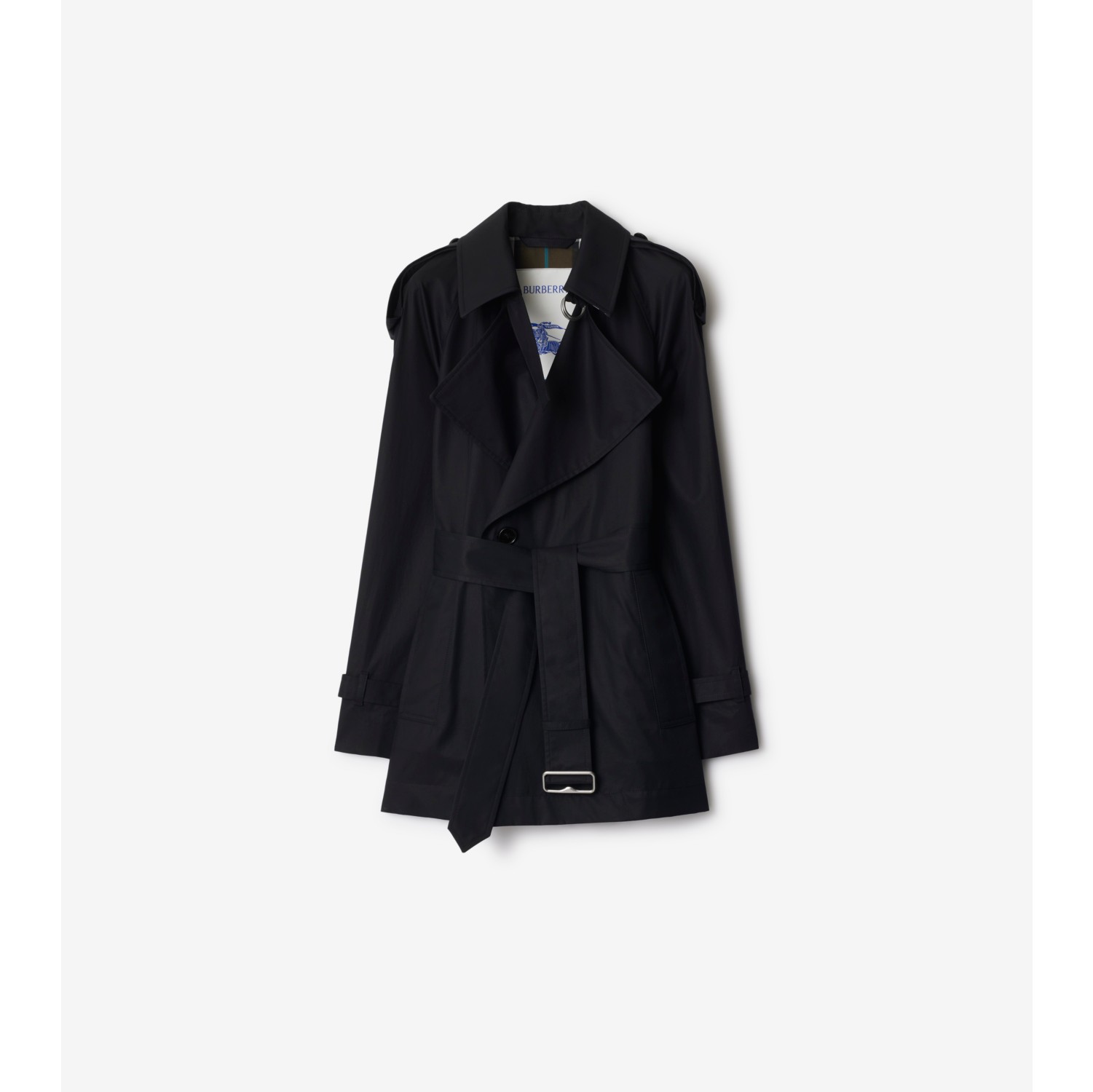 Gabardine Trench Jacket in Black Women Cotton Burberry Official