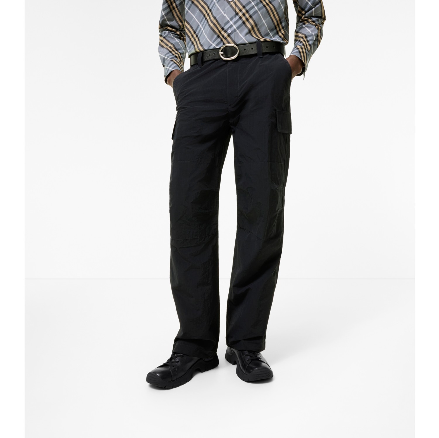 Nylon Cargo Trousers