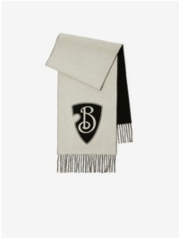 B Shield Wool Brewed Protein™ Cashmere Blend Scarf in colour Monochrome