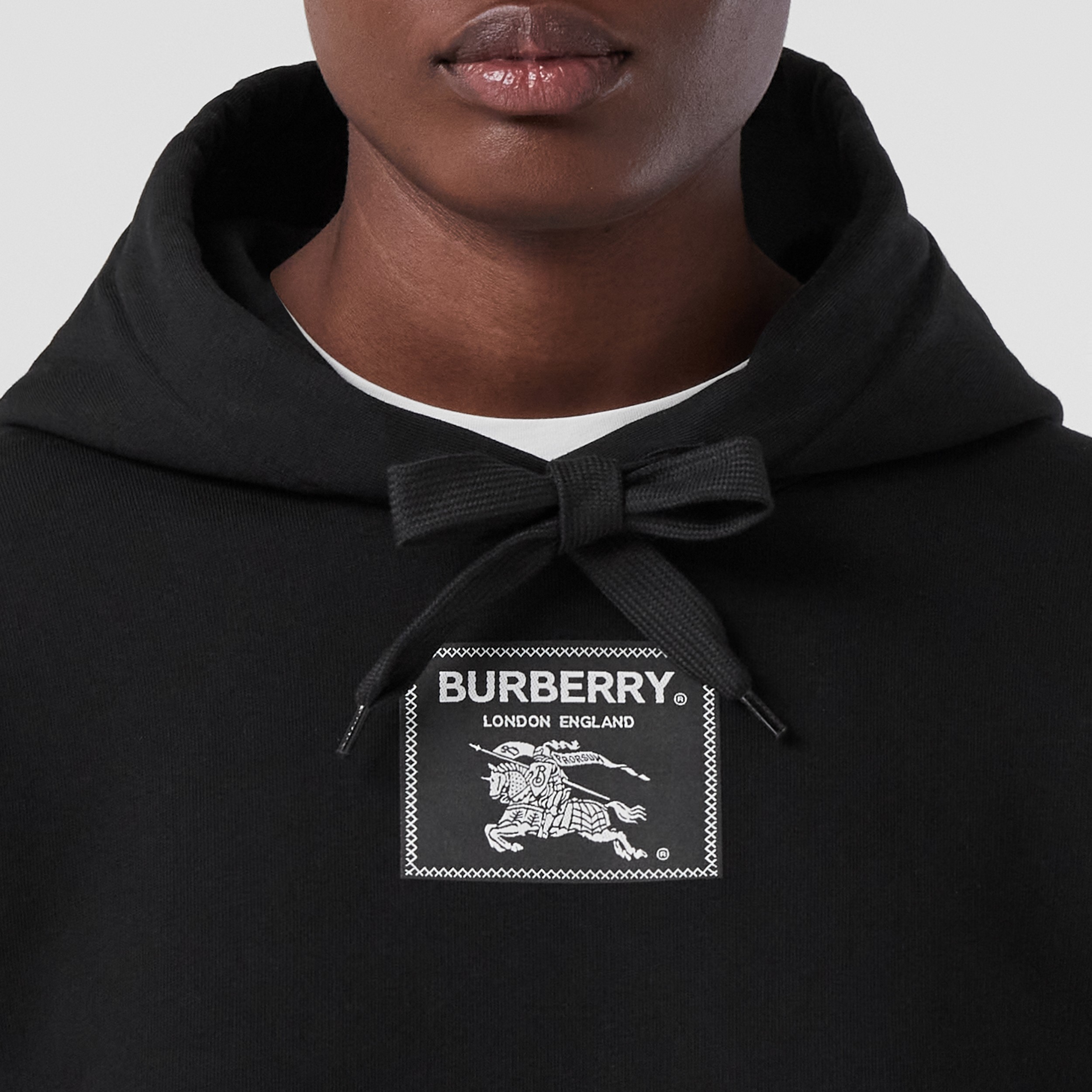 Prorsum Label Cotton Hoodie in Black - Women | Burberry® Official - 2