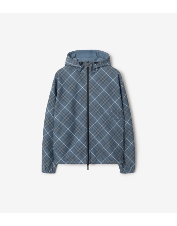 Reversible Check Hooded Jacket