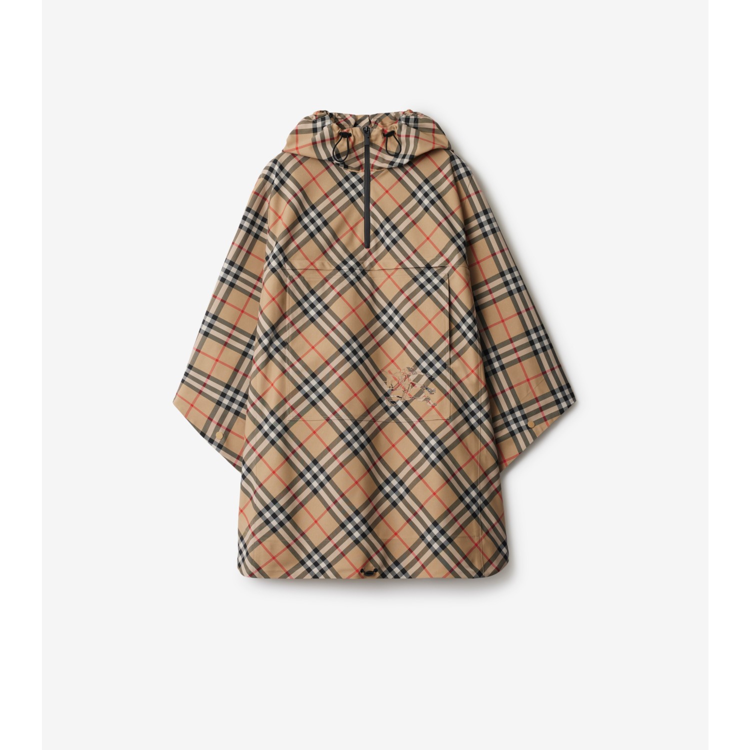 Packbares Twill-Cape in Check