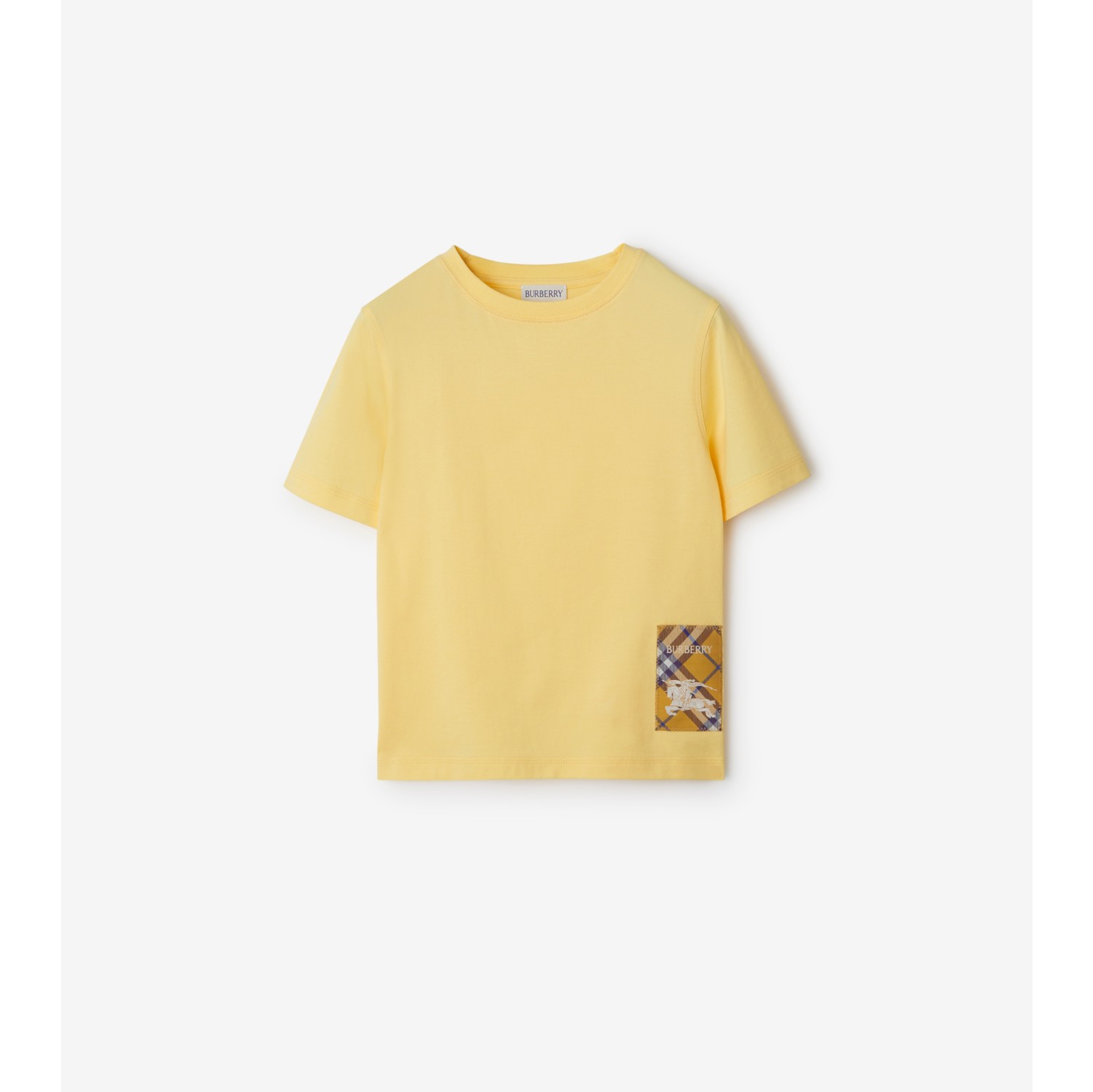 Check Label Cotton T-shirt