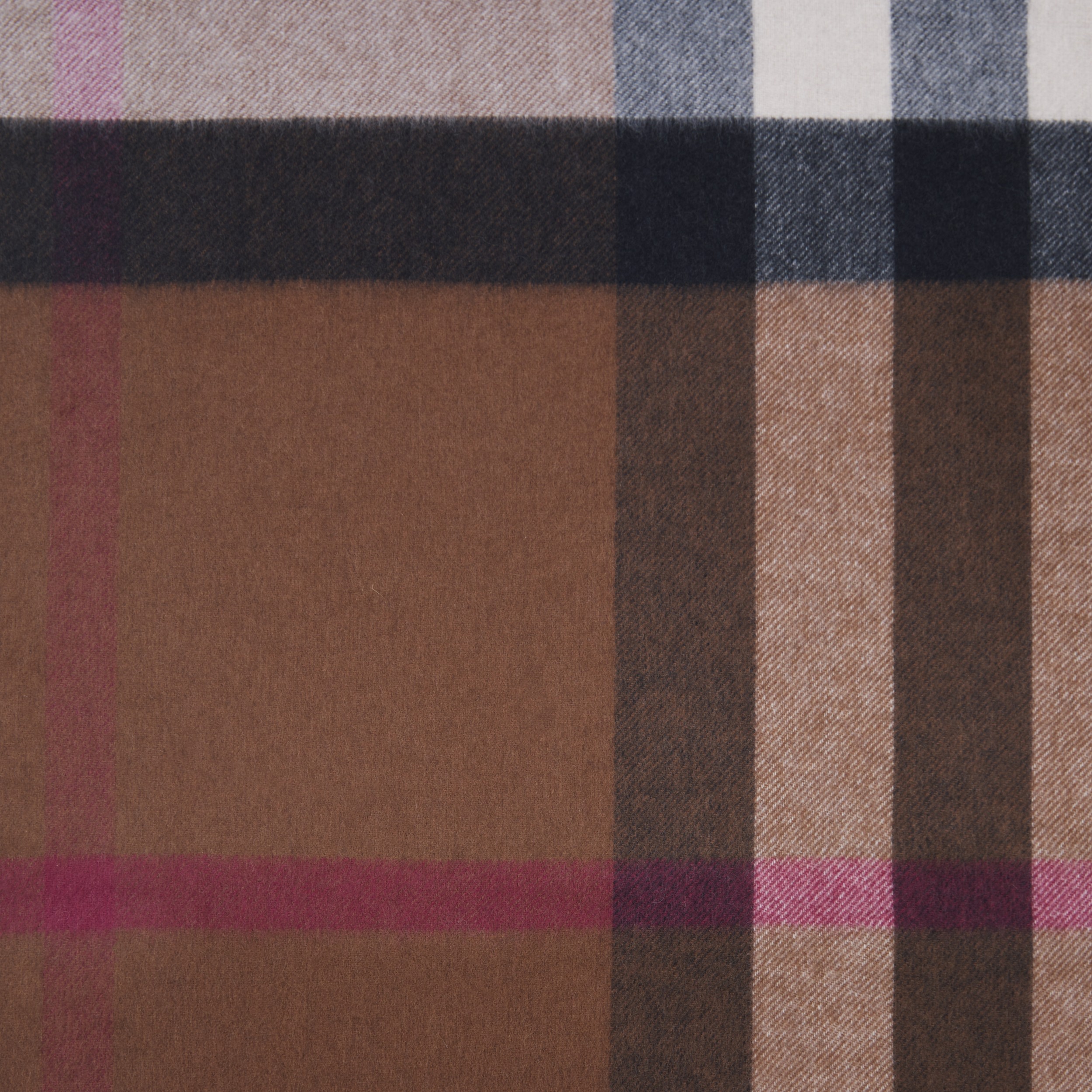 格纹羊绒毛毯 (桦木棕 / 典藏米色) | Burberry® 博柏利官网 - 2