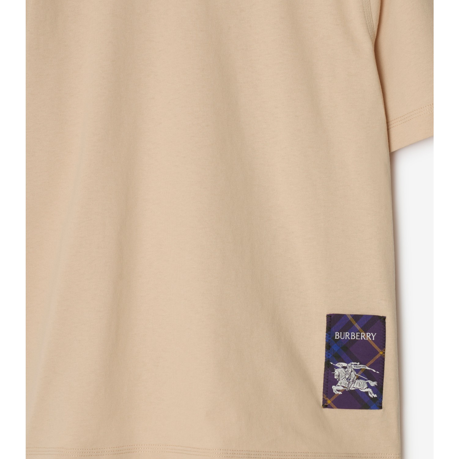 Check Label Cotton T-shirt