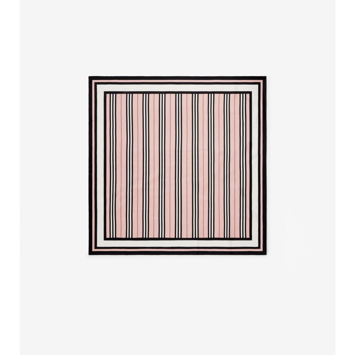 Shop Burberry Icon Stripe Silk Scarf In Frosted Pink