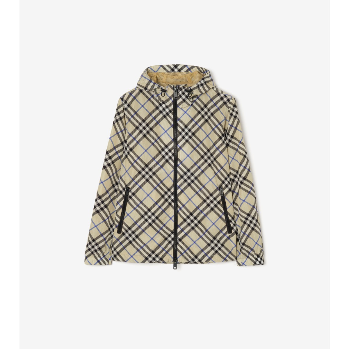  Check Nylon Hooded Jacket