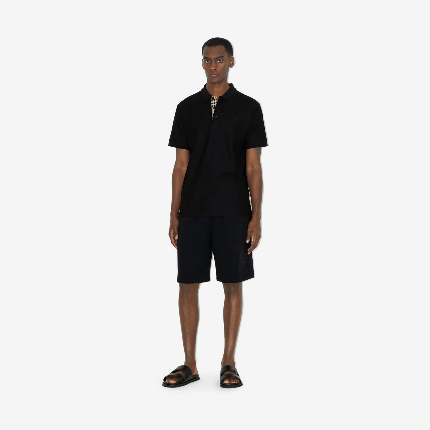 モノグラムモチーフ ポロシャツ (ブラック) - メンズ | Burberry®公式サイト