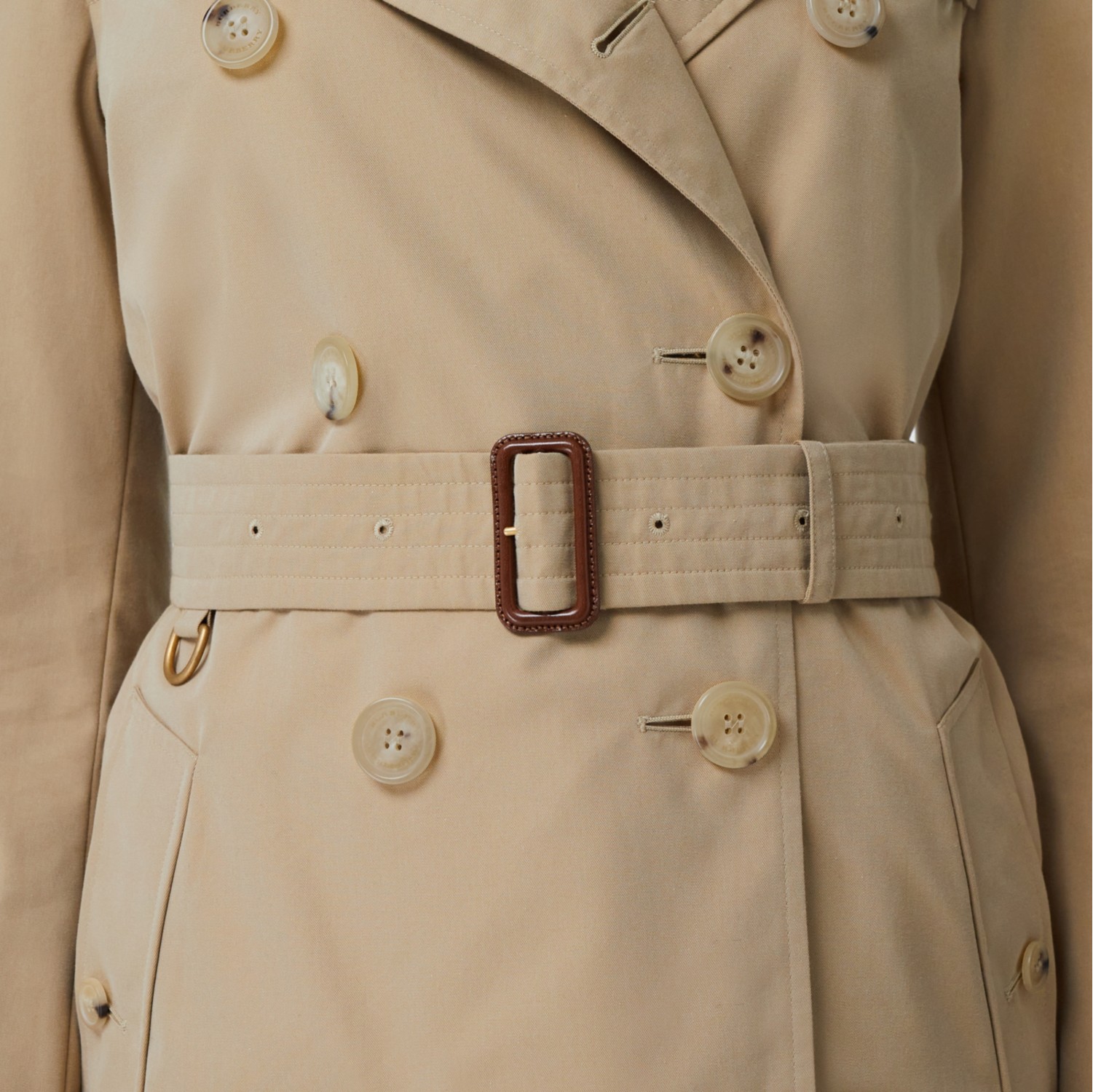 Belted Cotton Trench Coat in Beige - Burberry