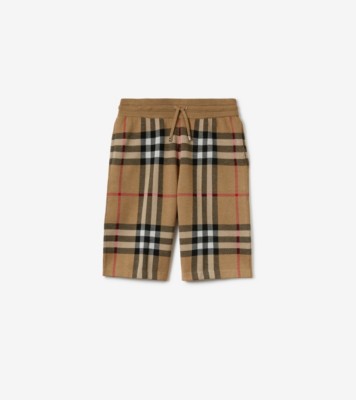 Burberry checked silk shorts - White