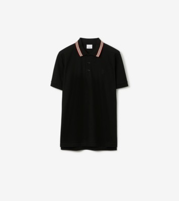 Burberry Stripe Icon Collar Camp Shirt Black/Red/Beige