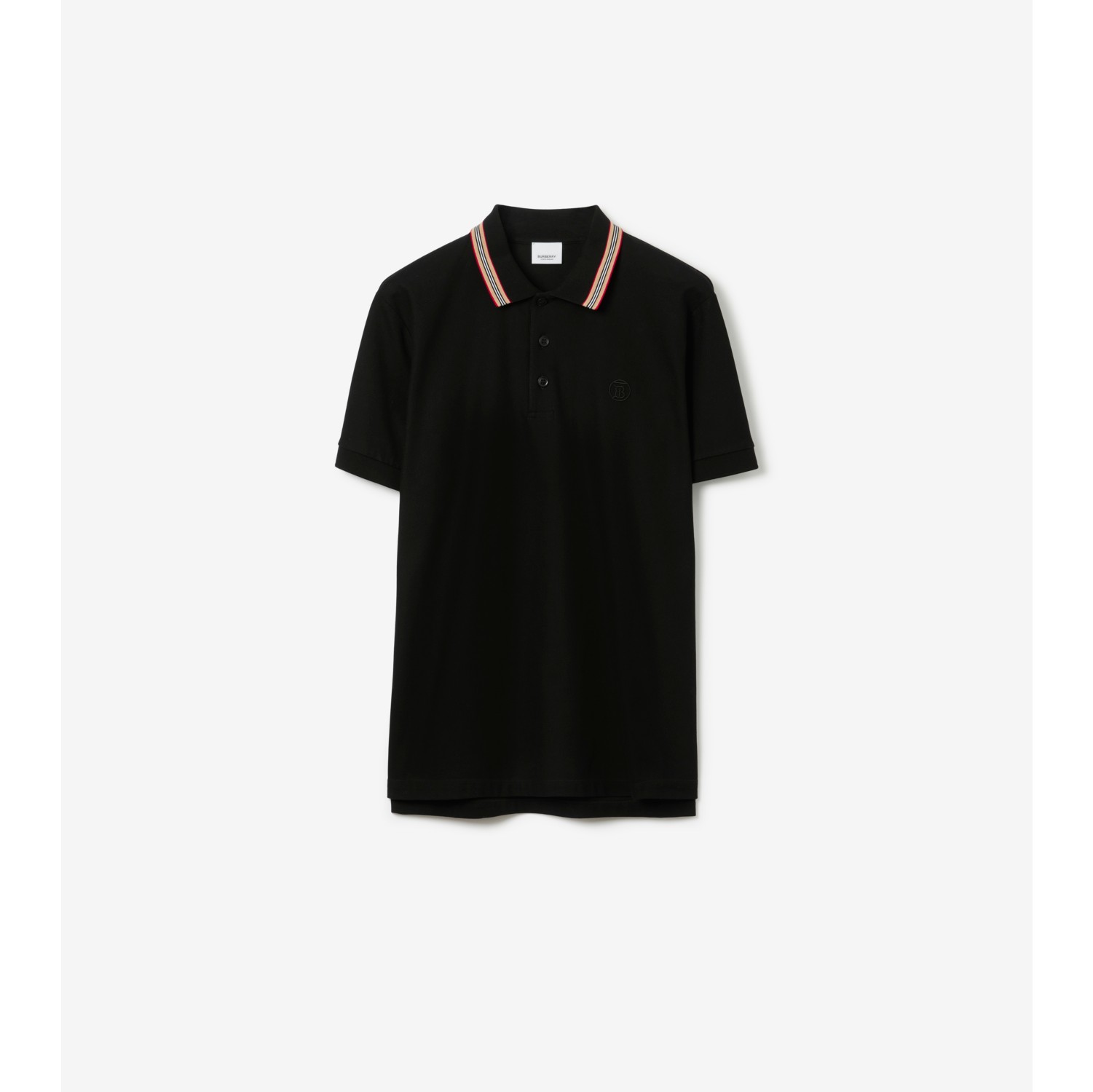 Cotton Polo Shirt in Black