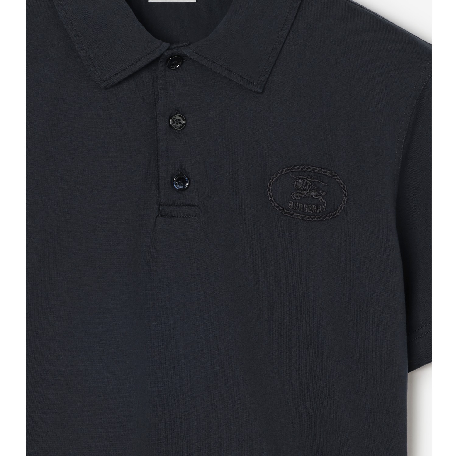 Cotton Polo Shirt in Navy - Men | Burberry® Official