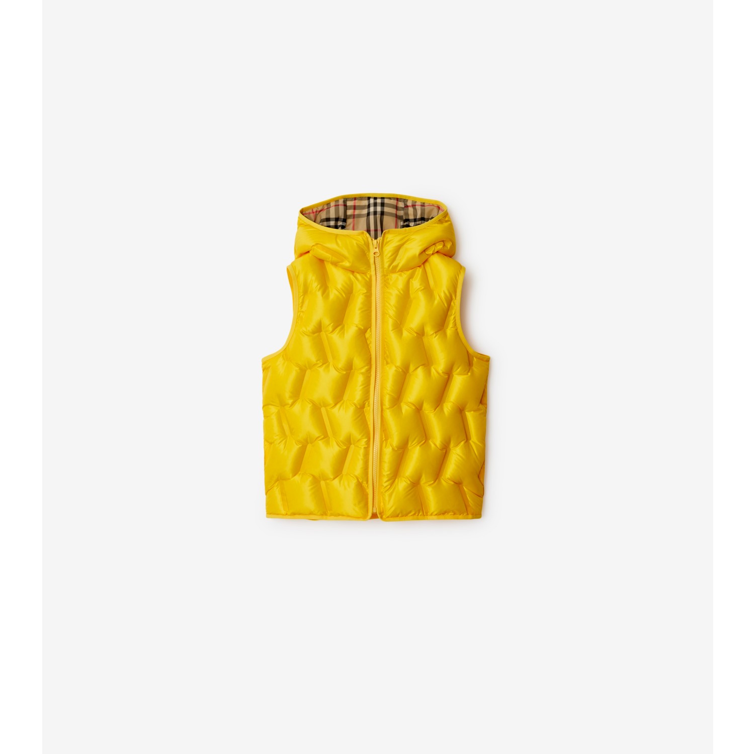 Bonded Puffer Gilet in Gorse yellow Burberry Official