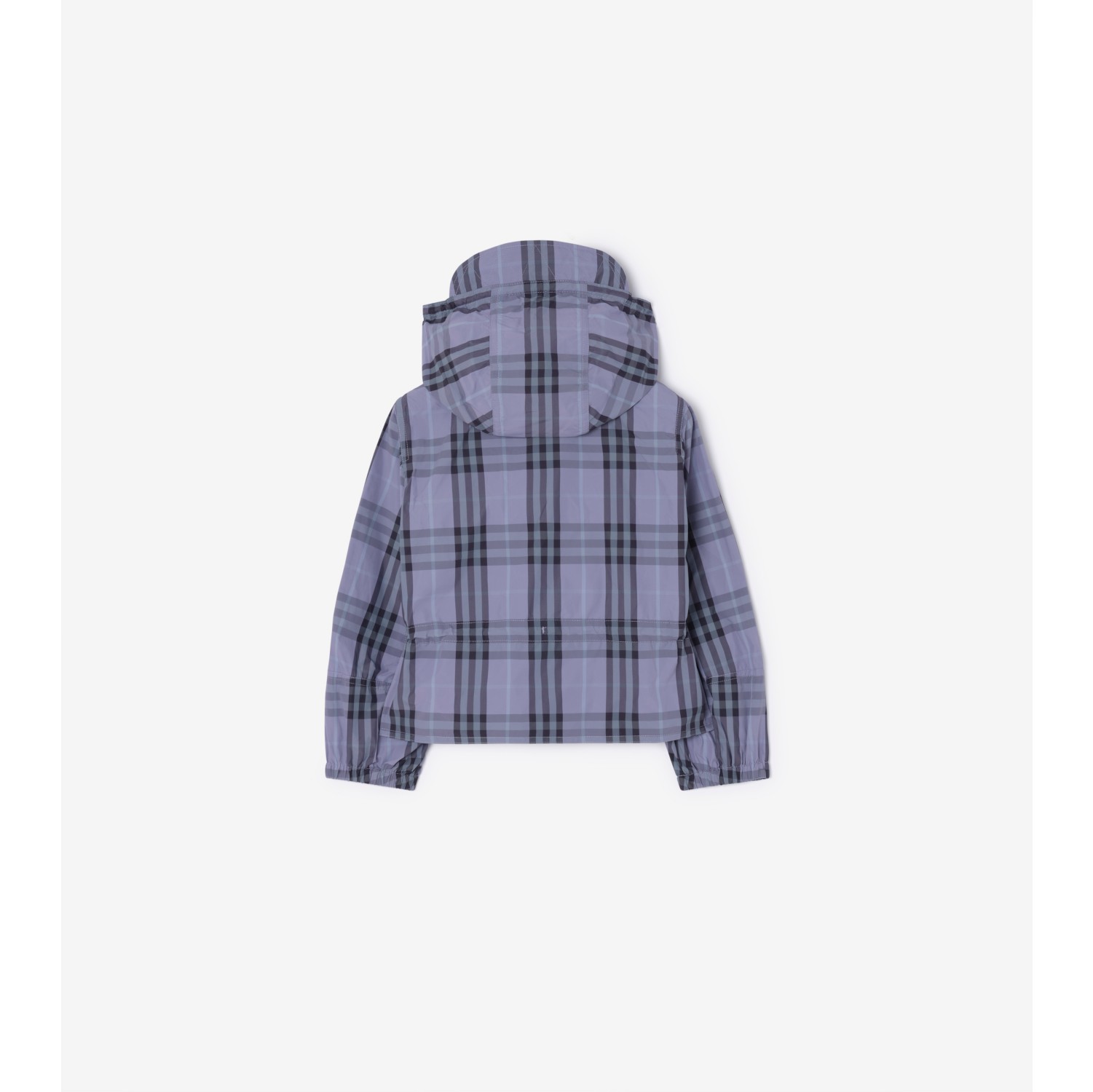 Check Nylon Hooded Jacket